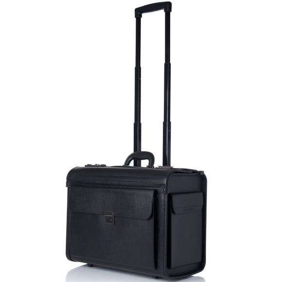 Alpine Swiss 19 Wheeled Briefcase Rolling Case Sales Sample Pilot Lawyer Attache - Picture 12 of 12